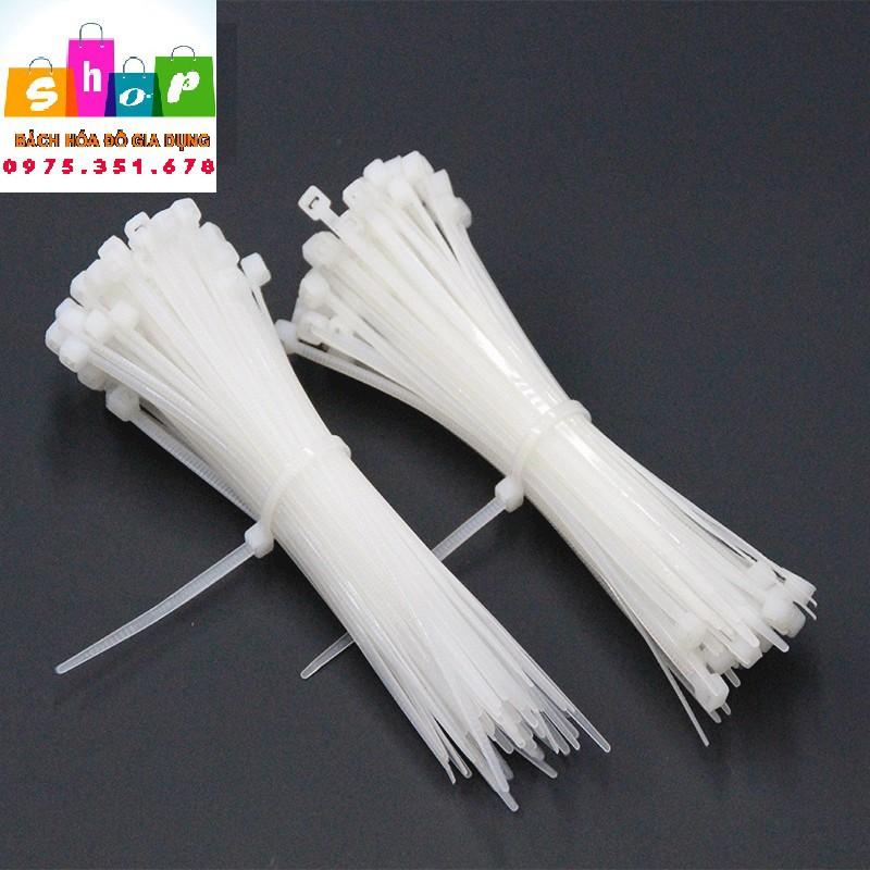 Túi 100 Dây Thít Màu Trắng Siêu dẻo, Dây Rút, Lạt nhựa cao cấp