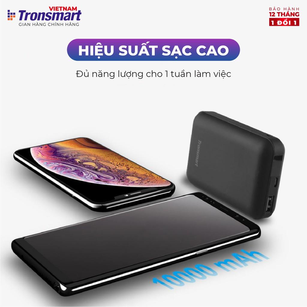 Sạc dự phòng 10000mAh Tronsmart PB10 Sạc nhanh Led hiển thị PIN - Hàng chính hãng