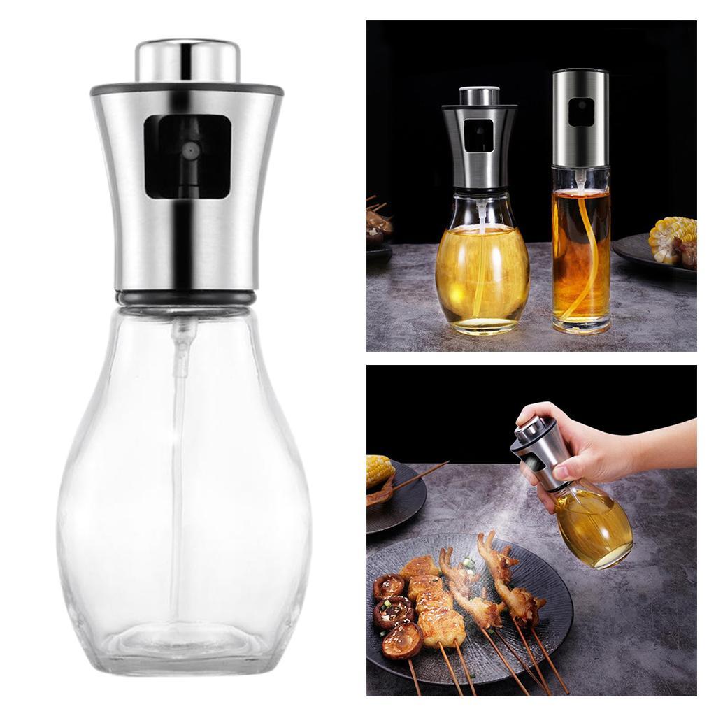 Empty Oil Bottle Olive Glass Vinegar Sprayer Bottle for Baking/Frying BBQ