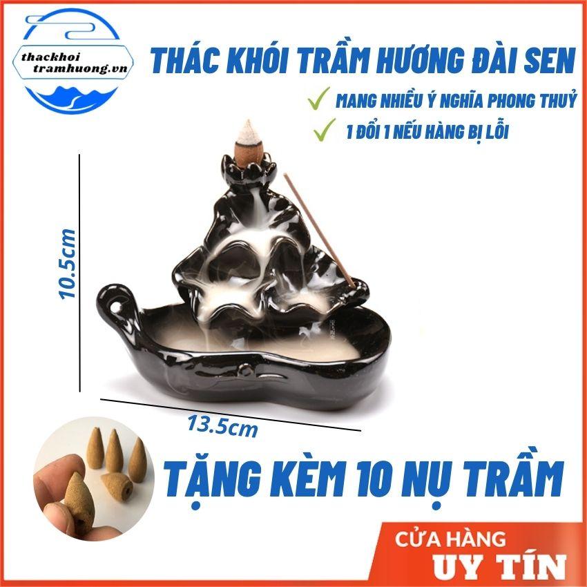 Thác khói trầm hương, tháp trầm hương chảy ngược mẫu Đài Sen