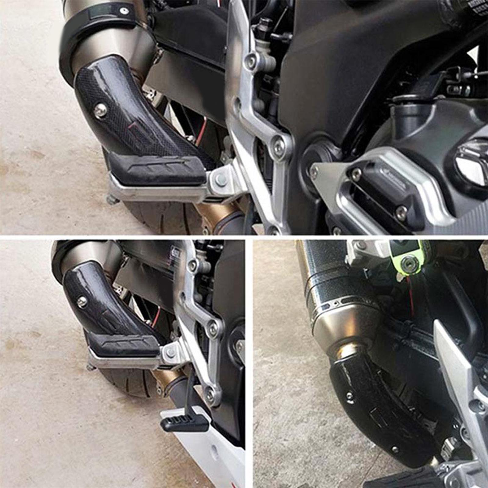 7.7" Motorbike Exhaust Heat Shield Cover Middle Pipe Guard Kit Silver