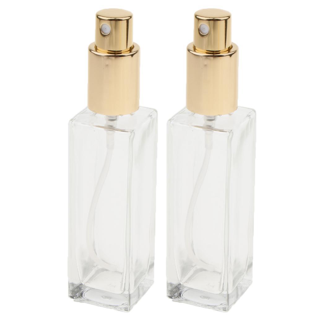 4x Portable Travel Glass Refillable Perfume Atomizer Bottle Spray Container