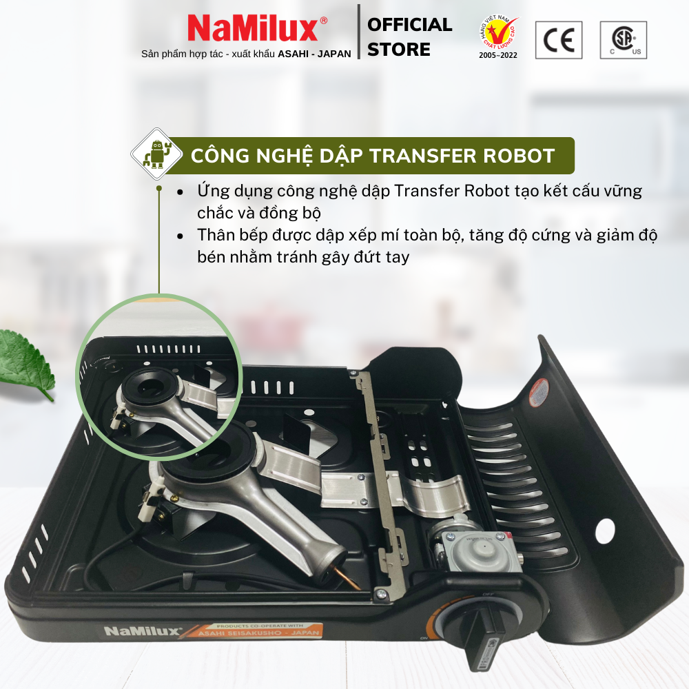 Bếp Gas Mini Cao Cấp PRO 3S NH-P3033PS│Van Ngắt Gas An Toàn 3 cấp│Công Suất Mạnh 3.1 Kw - Hàng Chính Hãng