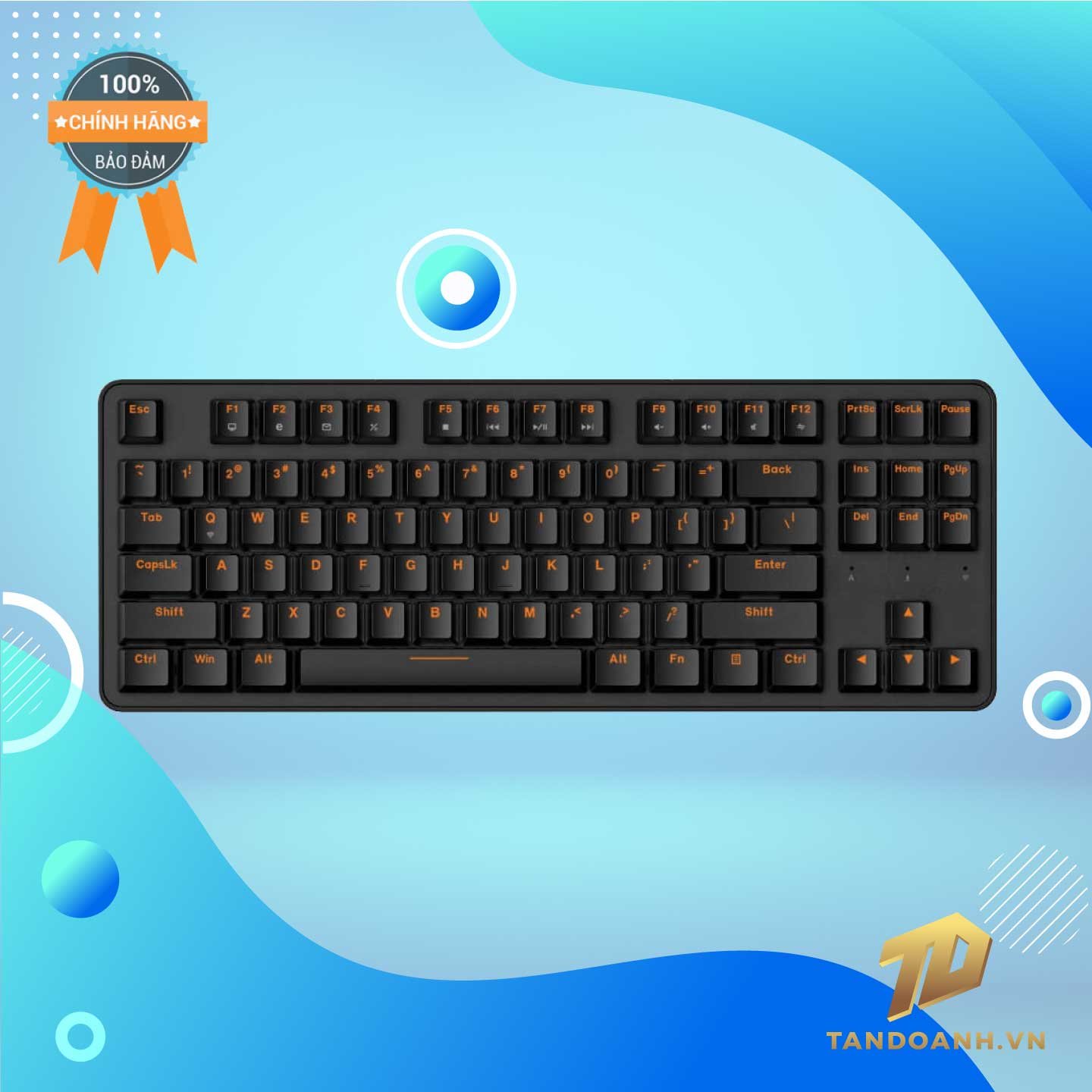 Bàn phím cơ không dây DAREU EK807G BLACK 87-Keys (Brown Switch) _ hàng chính hãng