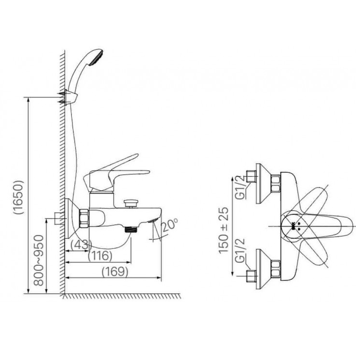 Vòi Sen Tắm Nóng Lạnh Inax BFV-1113S- 8C - Hàng Chính hãng