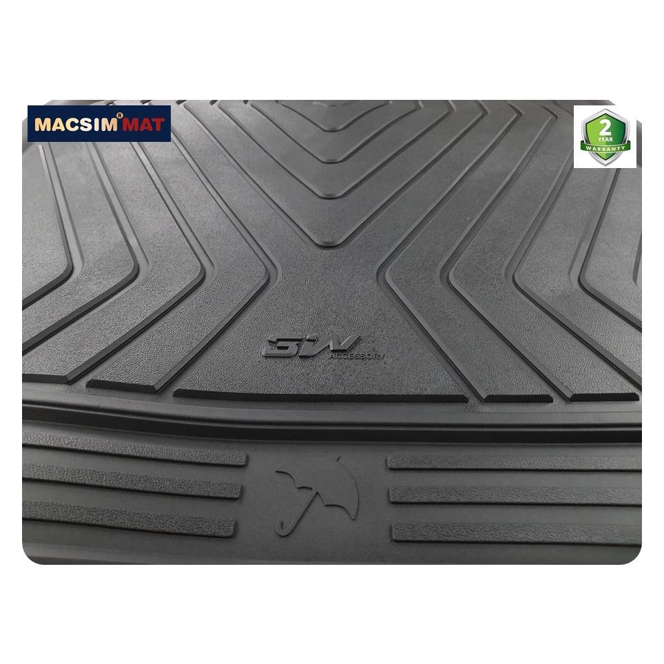 Thảm lót cốp xe ô tô BMW new 3Li 2017+ nhãn hiệu Macsim 3W chất liệu TPE cao cấp màu đen