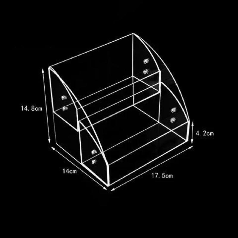 Kệ mica trưng bày sách, nhiều ngăn - 2 tầng 2 Ngăn