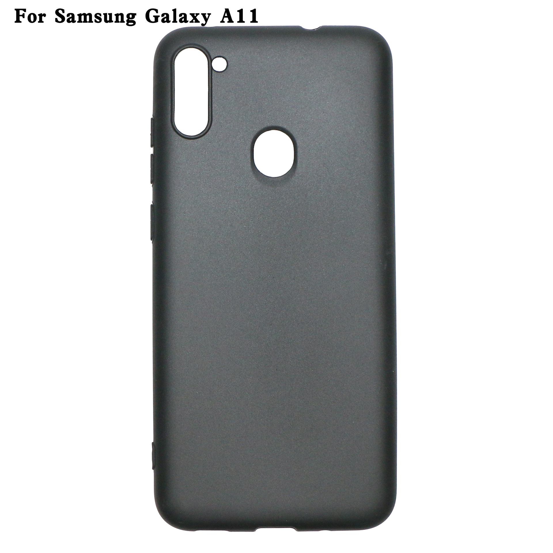 Ốp lưng cho Samsung Galaxy A11 chất liệu silicon dẻo màu đen chống sốc