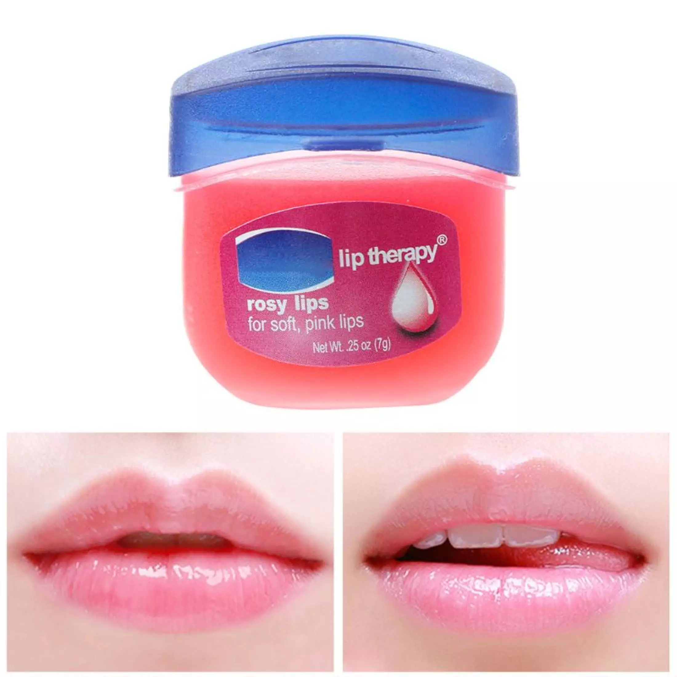 Combo 2 Son Dưỡng Môi Hồng Xinh Vaseline Lip Therapy Rosy Lip (7g)