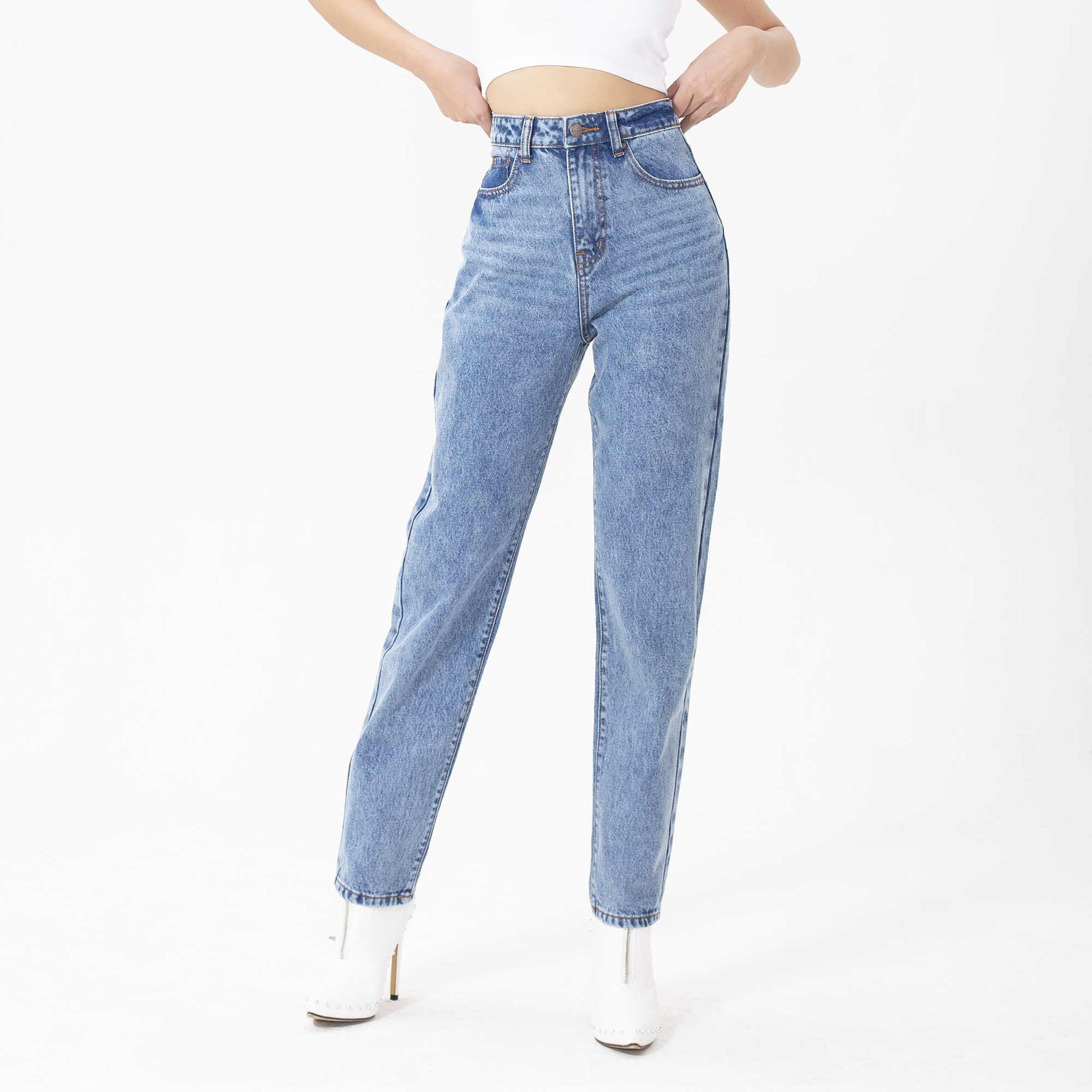 Quần Mom Jeans Classic Blue Aaa Jeans