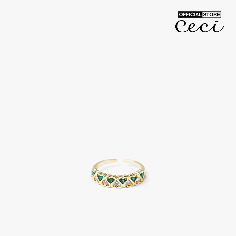 CECI - Nhẫn nữ dáng hở thiết kế hình trái tim độc đáo CC2-01000191-12