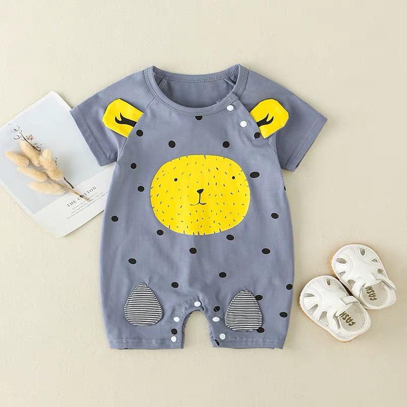 Bodysuit cho bé sơ sinh mẫu hoạt hình đáng yêu size 3-12kg chất thun cotton 4 chiều mềm mịn thoáng mát