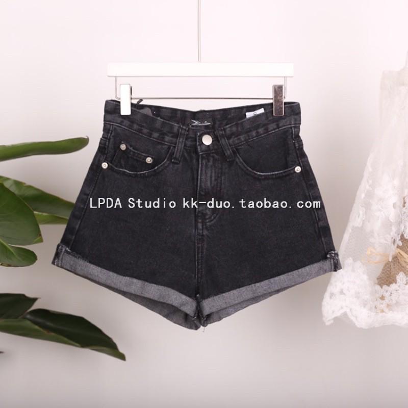 Quần short jean, quần đùi cạp cao, sooc Quảng Châu