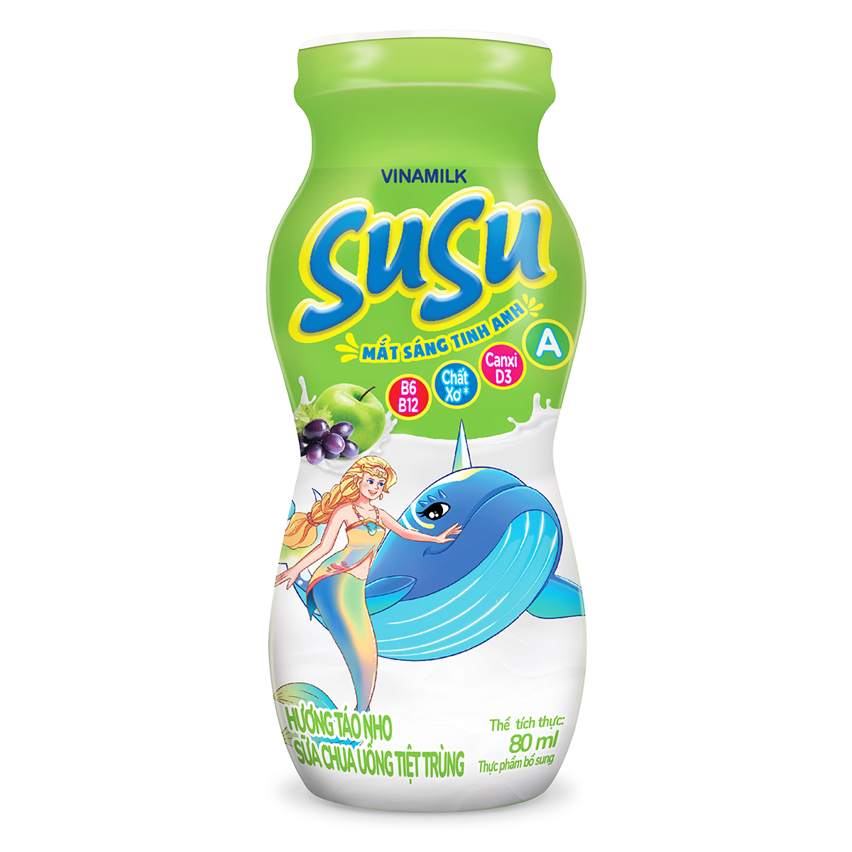 Thùng 48 Chai x 80ml Sữa Chua Uống Vinamilk Susu Hương Táo Nho