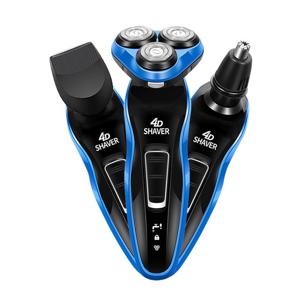 Máy Cạo Râu Đa Năng 3in1, tỉa lông mũi, tỉa tóc SHAVER 4D DS 7701 chống nước