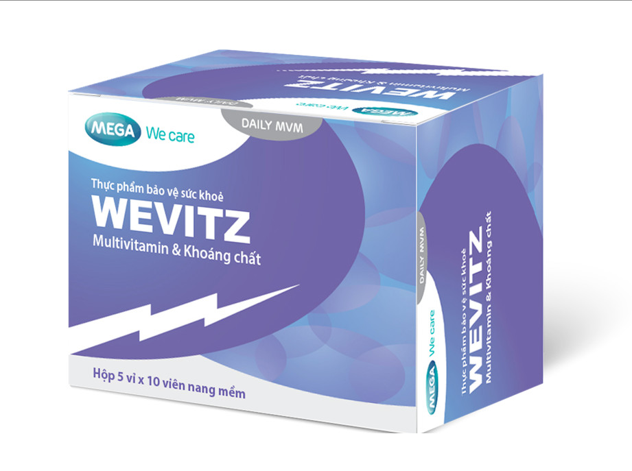 Viên uống bổ sung vitamin khoáng chất WEVITZ giúp tăng cường và phục hồi sức khỏe (Hộp 50 viên)