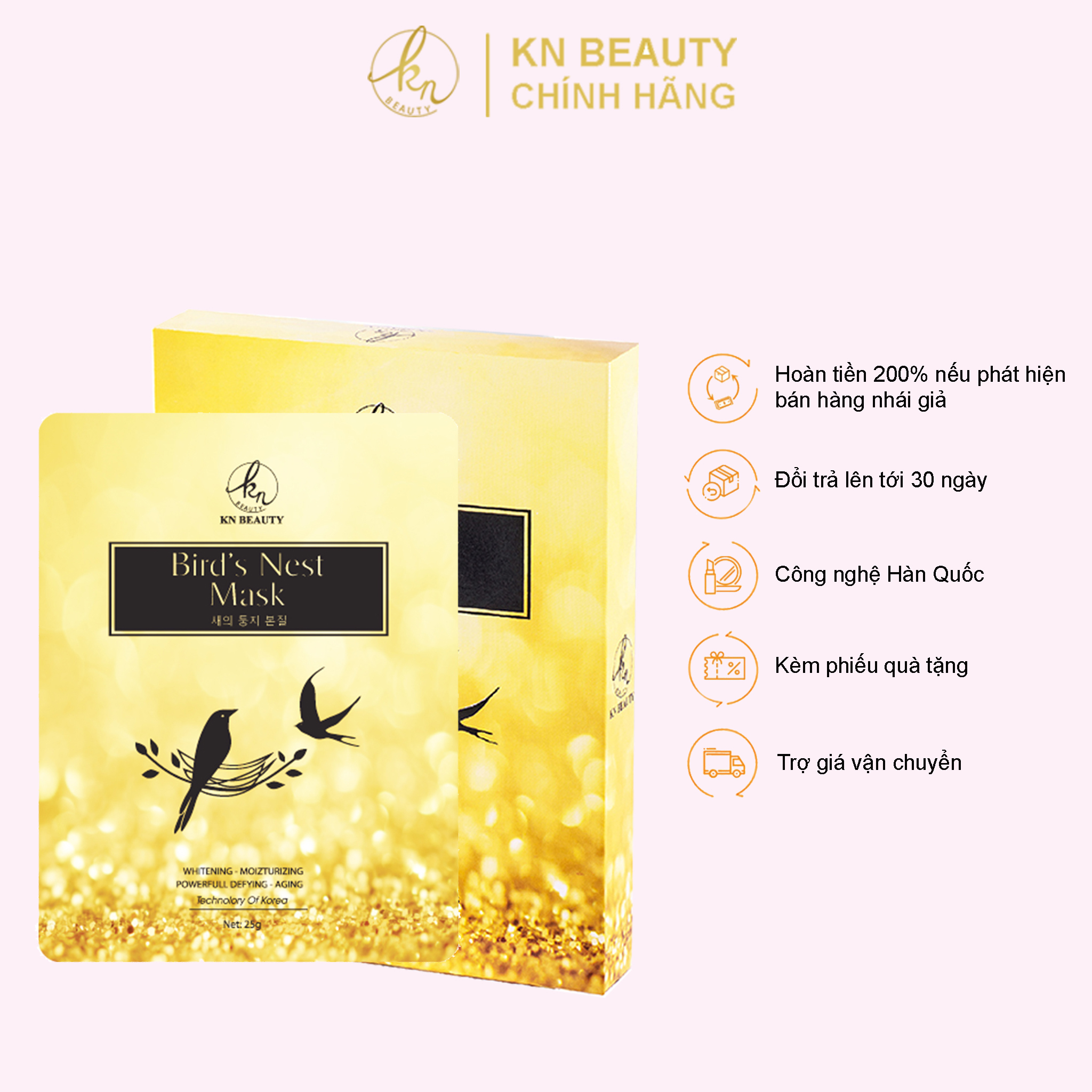 Mặt nạ dưỡng da tổ Yến collagen – KN Beauty