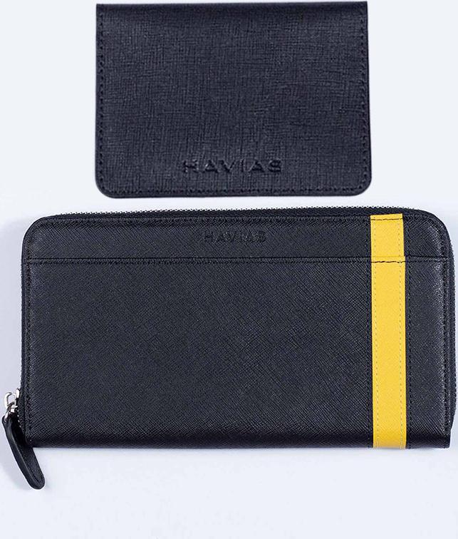 Bộ Ví The Viva Zipped Long & Harp Mini Wallet Black