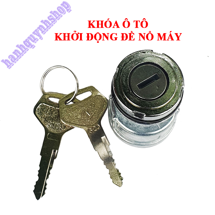 Ổ khóa ô tô máy công trình 3 chân, khóa khởi động đề nổ loại đẹp