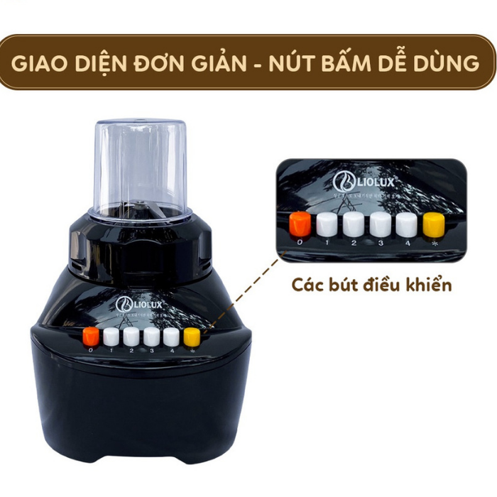 Máy Xay Sinh Tố Đa Năng Gia Đình Liolux LIO-703 Dung Tích 1.5L Xay Rau Củ Quả, Xay Đá Chuyên Biệt - Hàng chính hãng