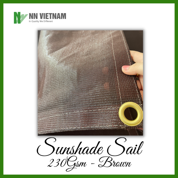 LƯỚI CHE NẮNG 80% CHE SÂN VƯỜN, BAN CÔNG - 230GSM - MÀU NÂU