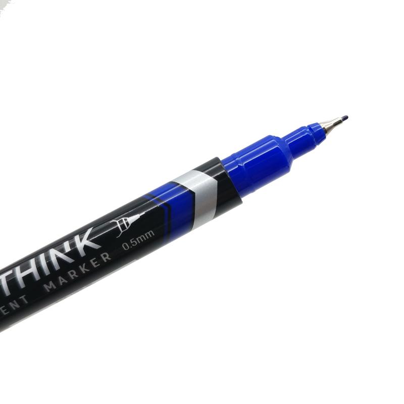 Bút Lông Dầu 2 Đầu - Deli U211-BL - Mực Xanh