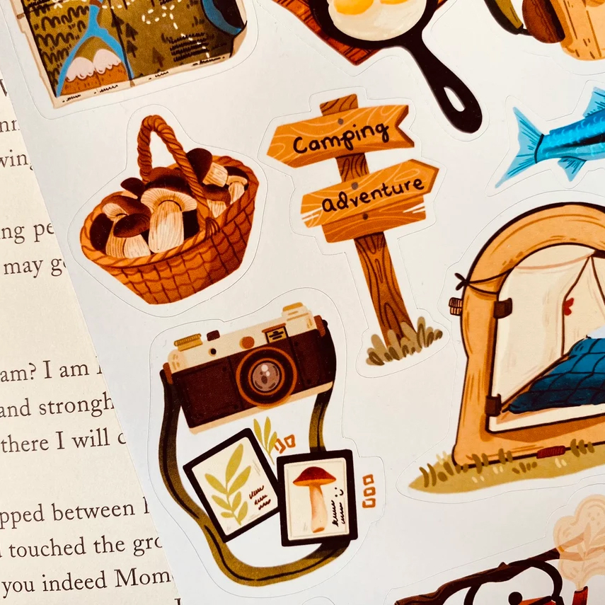 Sticker sheet adventure - chuyên dán, trang trí sổ nhật kí, sổ tay | Bullet journal sticker - unim081