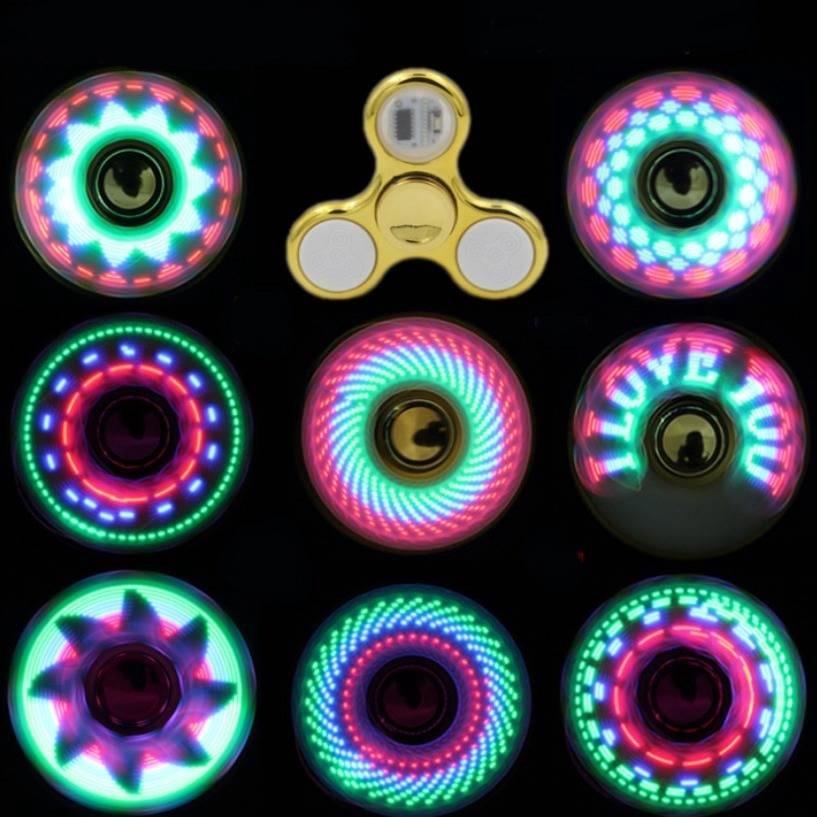 (SẴN VN) Con Quay Đồ Chơi Fidget Spinner Đèn Led 6 Màu Sáng Tạo Giúp Giảm Căng Thẳng Vui Nhộn