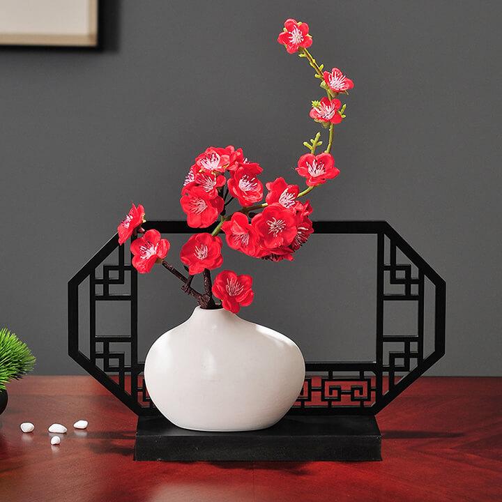 Bình Gốm Sứ Trắng Trang Trí Nghệ Thuật TD10