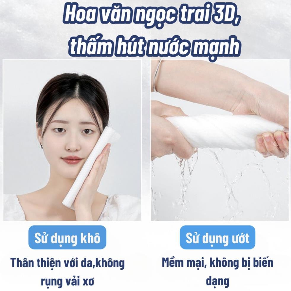 Túi 150 Tờ Khăn Lau Cotton Đa Năng Chất Liệu Mềm Mại 20x20cm