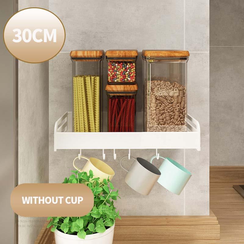 Vật Dụng Nhà Bếp Đấm Không Mạnh Treo Tường Mặt Dây Chuyền Có Giá Để Đồ Inox Giá Để Dao Trắng Kệ Gia Vị Giá