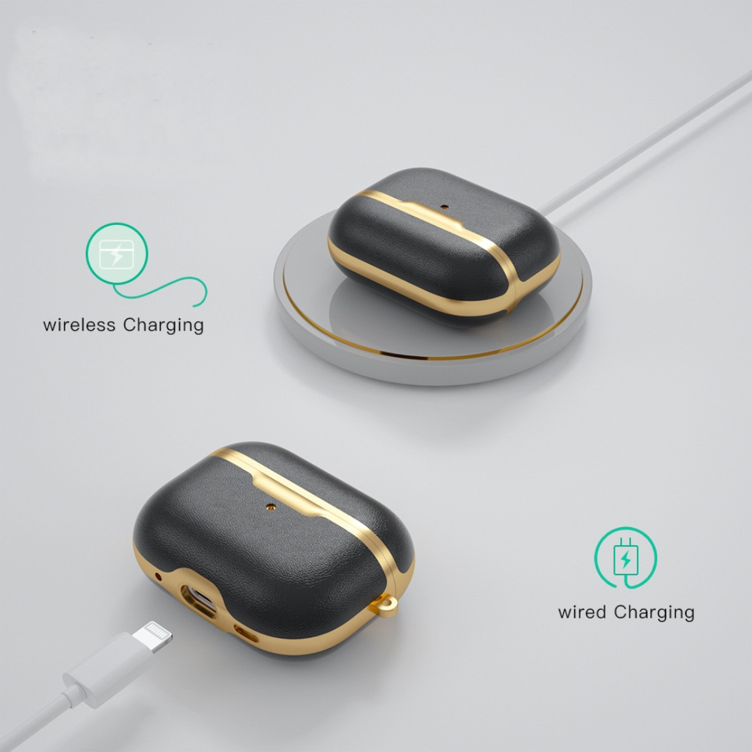 Ốp Case Bao Da Kai.N Leather Dành Cho Airpods Pro 2, Da Siêu Mềm, Viền Kim Loại Sang Trọng - Hàng Chính Hãng