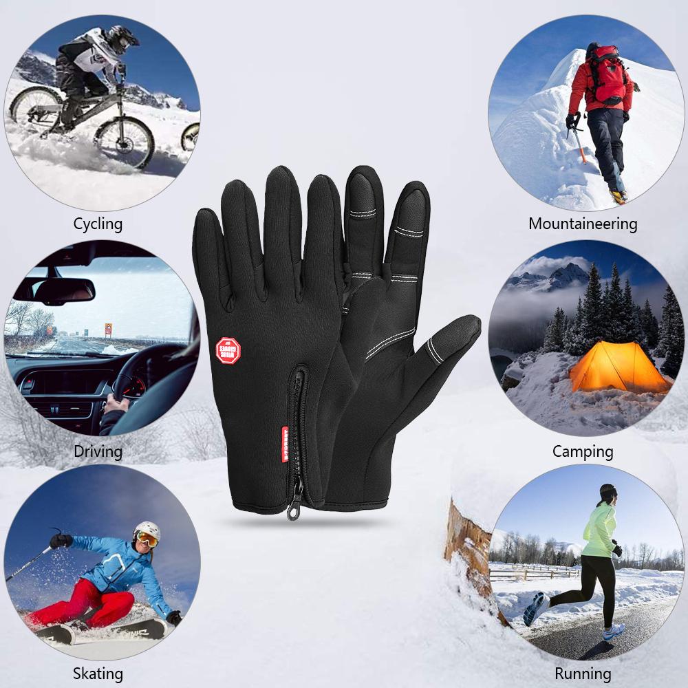 Găng tay mùa đông có màn hình cảm ứng, chất liệu lông cừu