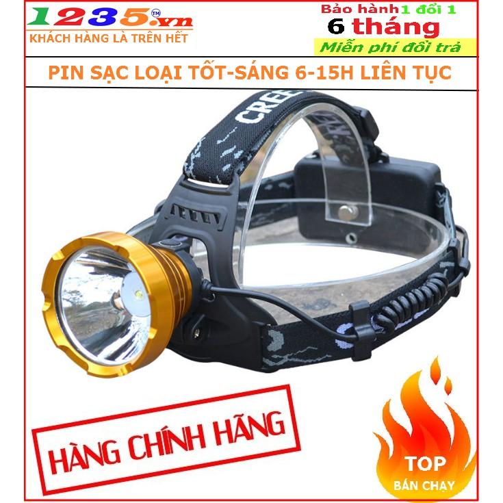 Đèn pin đội đầu siêu sáng soi xa 300m LED CREE FENGXING K9,đèn đội đầu,đeo trán sạc điện soi cá,ếch