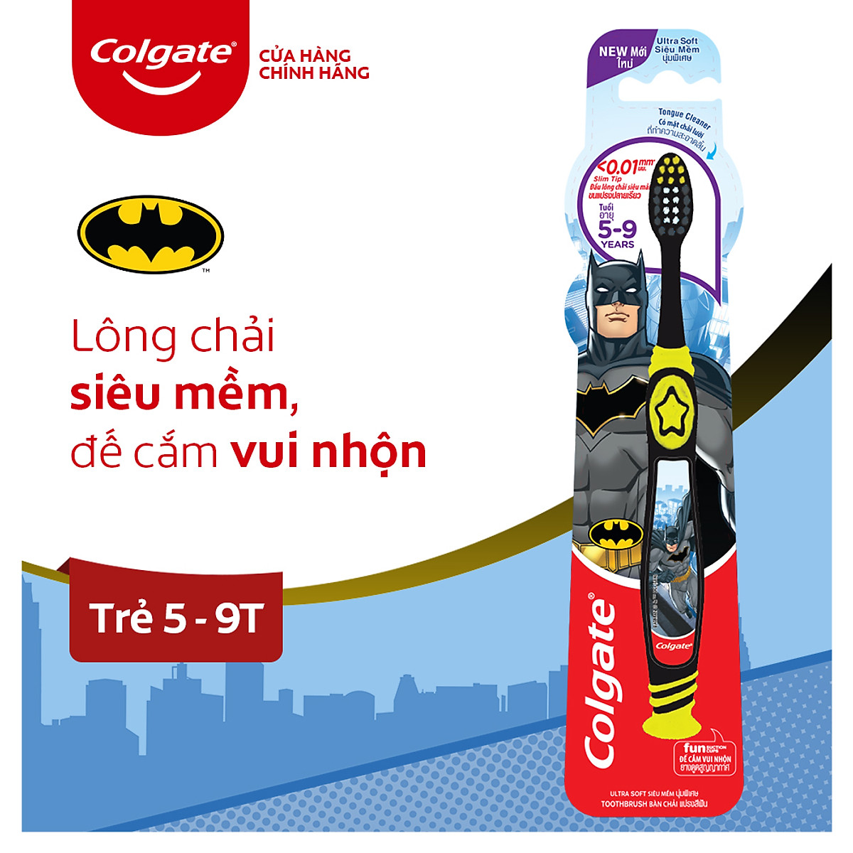 [HB Gift] Bàn chải đánh răng Colgate họa tiết Batman dành cho trẻ