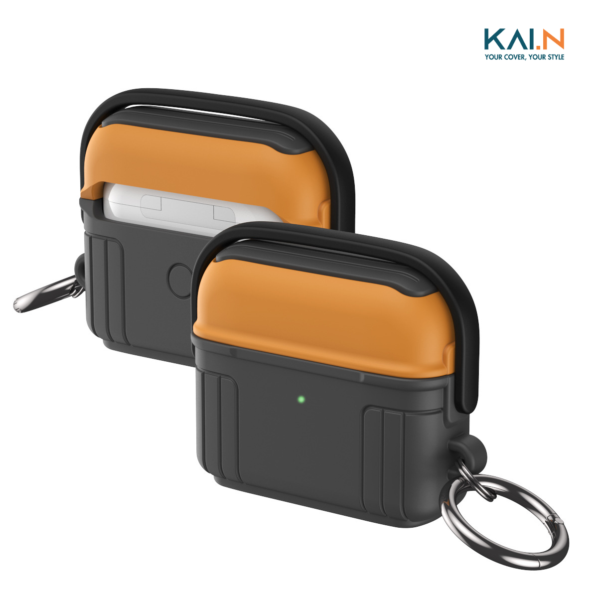 Case ốp Kai.N Ice Box cho Airpods Pro 2/ Airpods Pro/ Airpods 3, kèm móc treo_ Hàng chính hãng