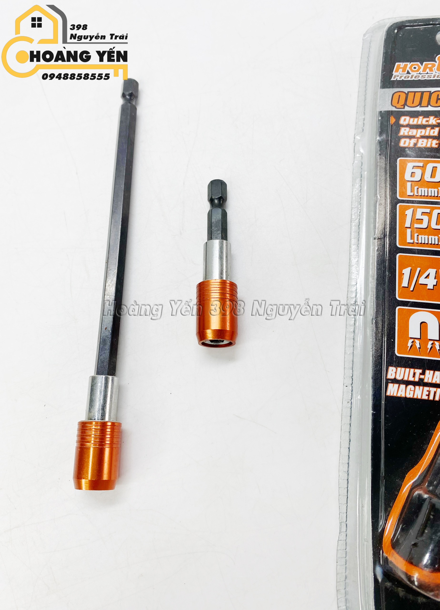 Đầu nối mũi bắt vít dùng cho máy pin 60mm/150mm 1/4'' Horusdy SDY-94059 Đầu nối thanh nhanh các mũi vít, đầu nối mũi bắt vít cao cấp, đầu nối mũi bắt vít bền