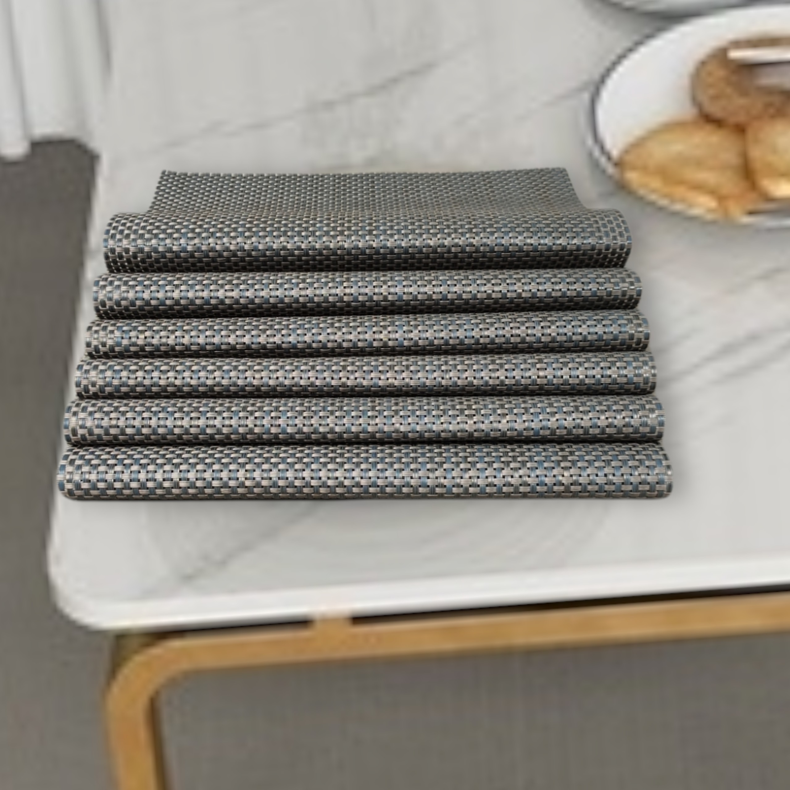 Combo 6 tấm lót bàn ăn bằng nhựa cao cấp KT 45x30cm