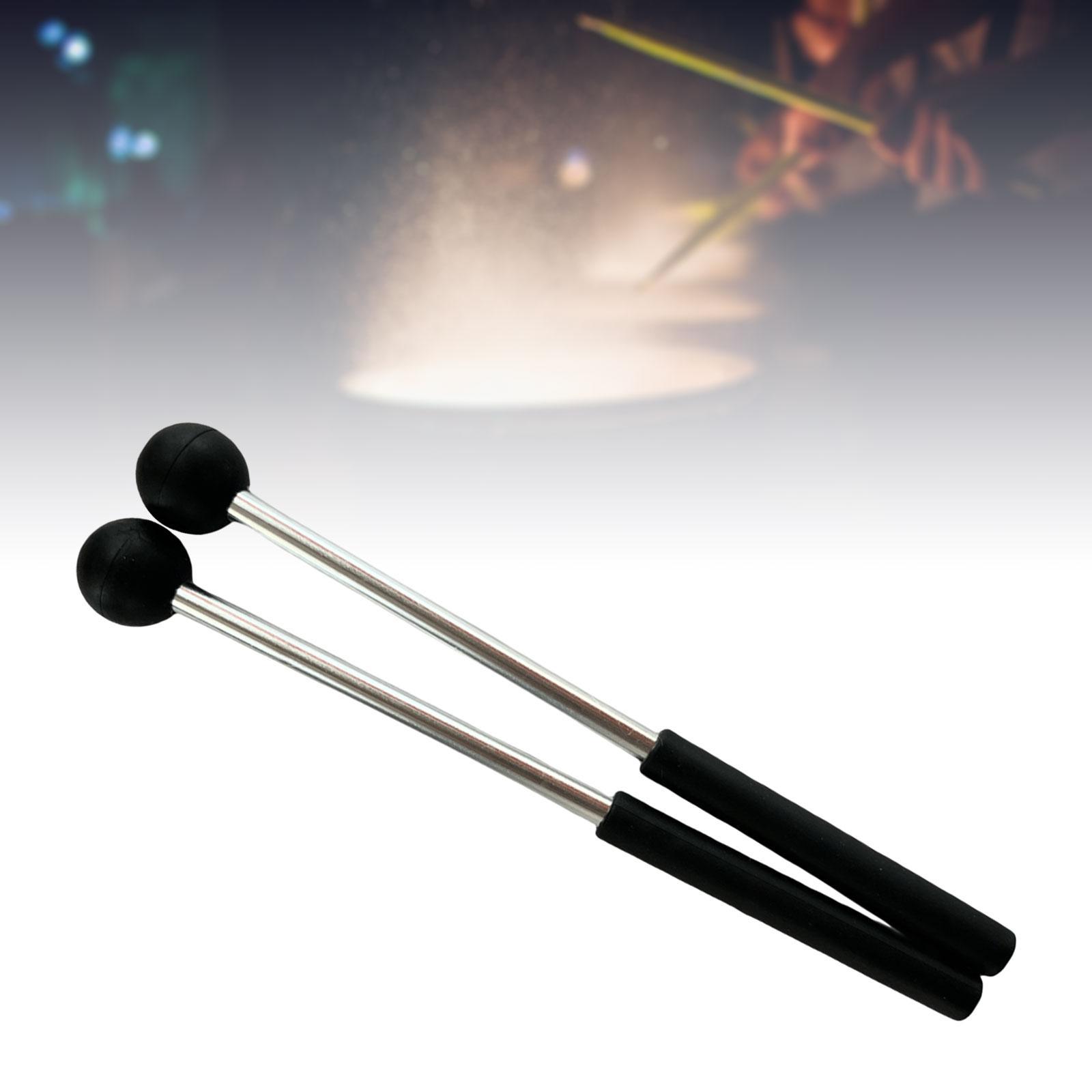 2Pcs Percussion Drumsticks 8.6" Aluminum Rod for Yoga Glockenspiel Xylophone