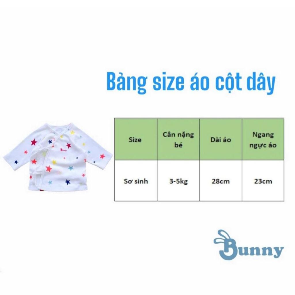 [Dưới 6kg] Áo Cột Dây Sơ Sinh Dài Tay | Ngắn Tay COTTON THUN Mềm Mại, Co Giãn, Thấm Hút Mồ Hôi Tốt - Bunny baby