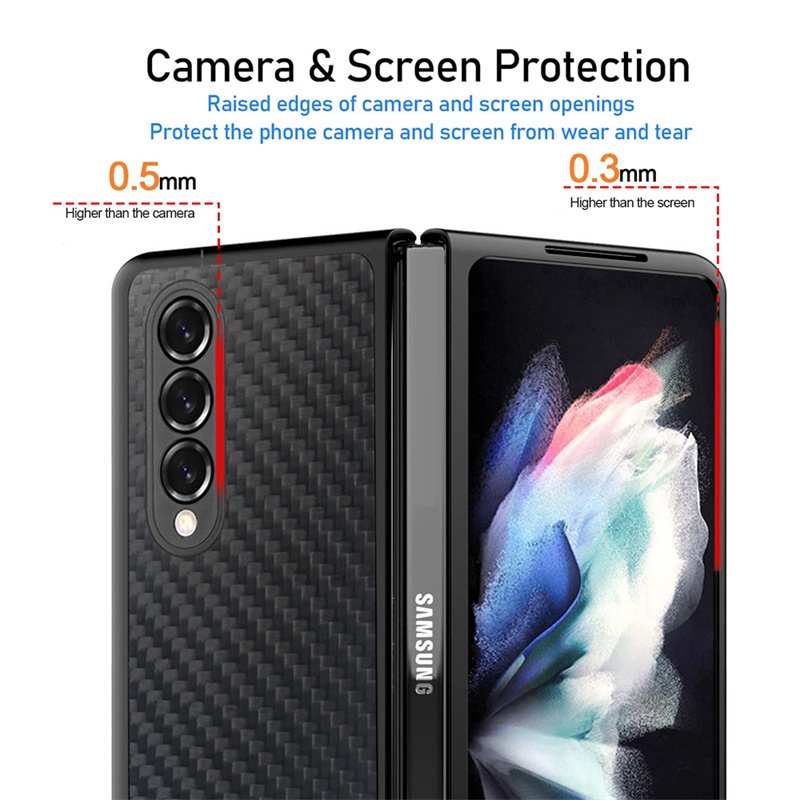 Ốp lưng chống sốc cho Samsung Galaxy Z Fold 3 hiệu X-Level Kevlar Folding Screen (chất liệu vân carbon cao cấp, trang bị khả năng chống va đập cực tốt) - hàng nhập khẩu