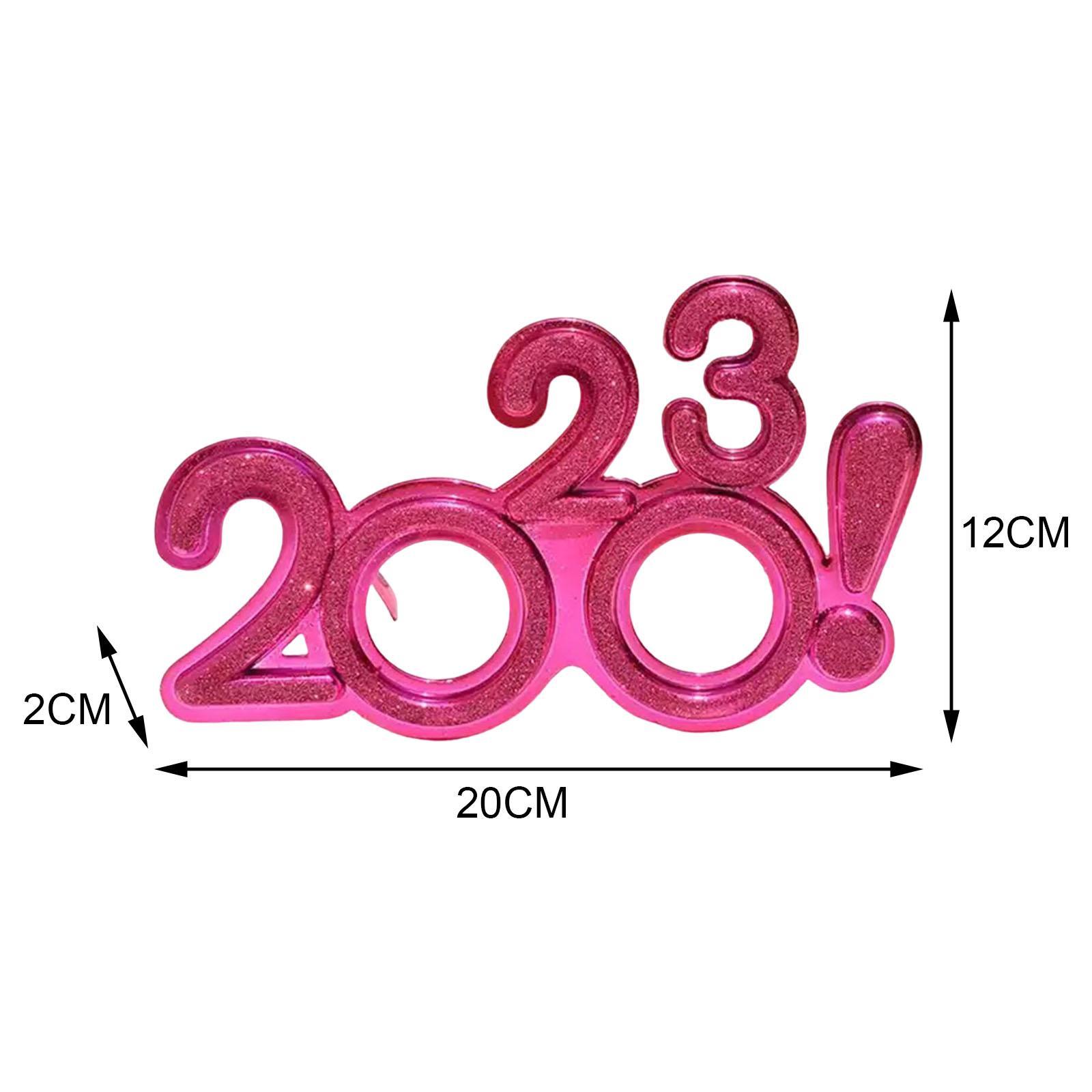 7Pcs New Year Photo Glasses 2023 Funny Glasses Photo Prop for Celebration