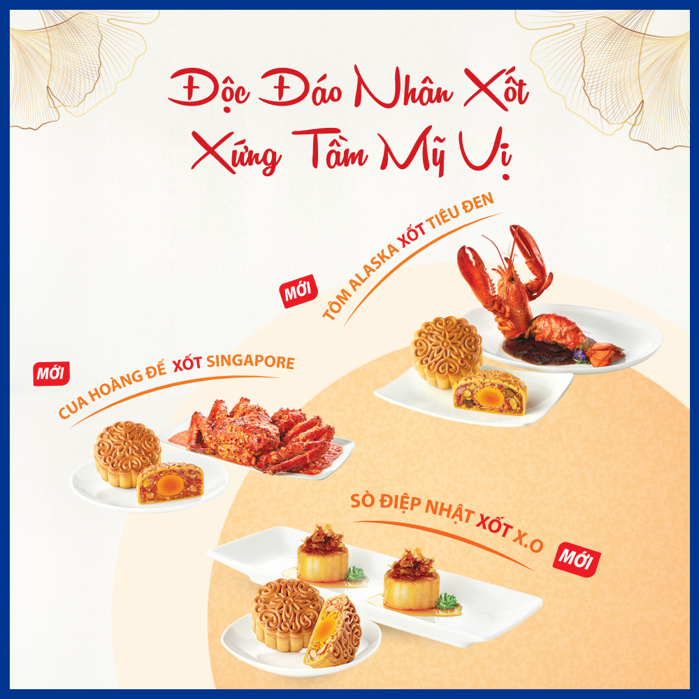 Bánh Trung Thu KIDO’s Bakery Vị Dừa Muối Mè Đài Loan 1 trưng ( Tặng kèm hộp cao cấp đơn 2 bánh, 4 bánh)
