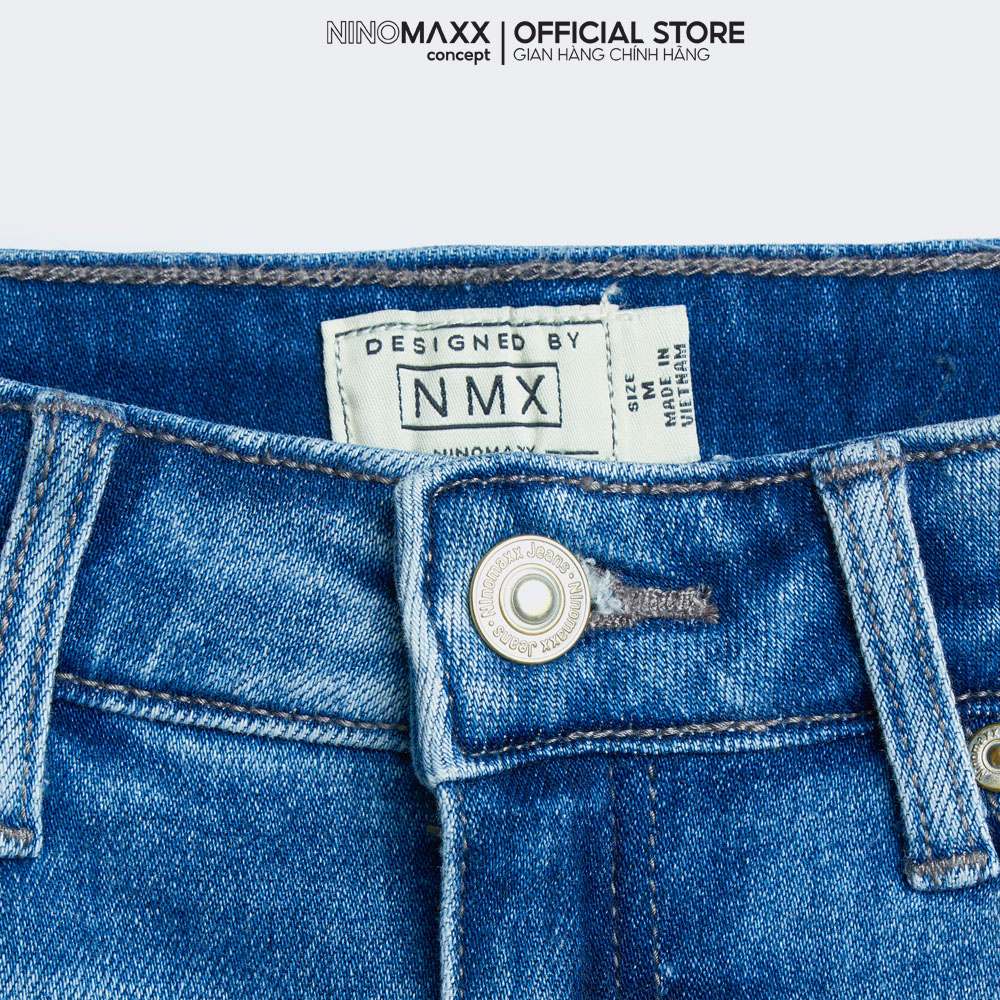 Ninomaxx Quần short Jean Nữ chất cotton pha spandex 2202016