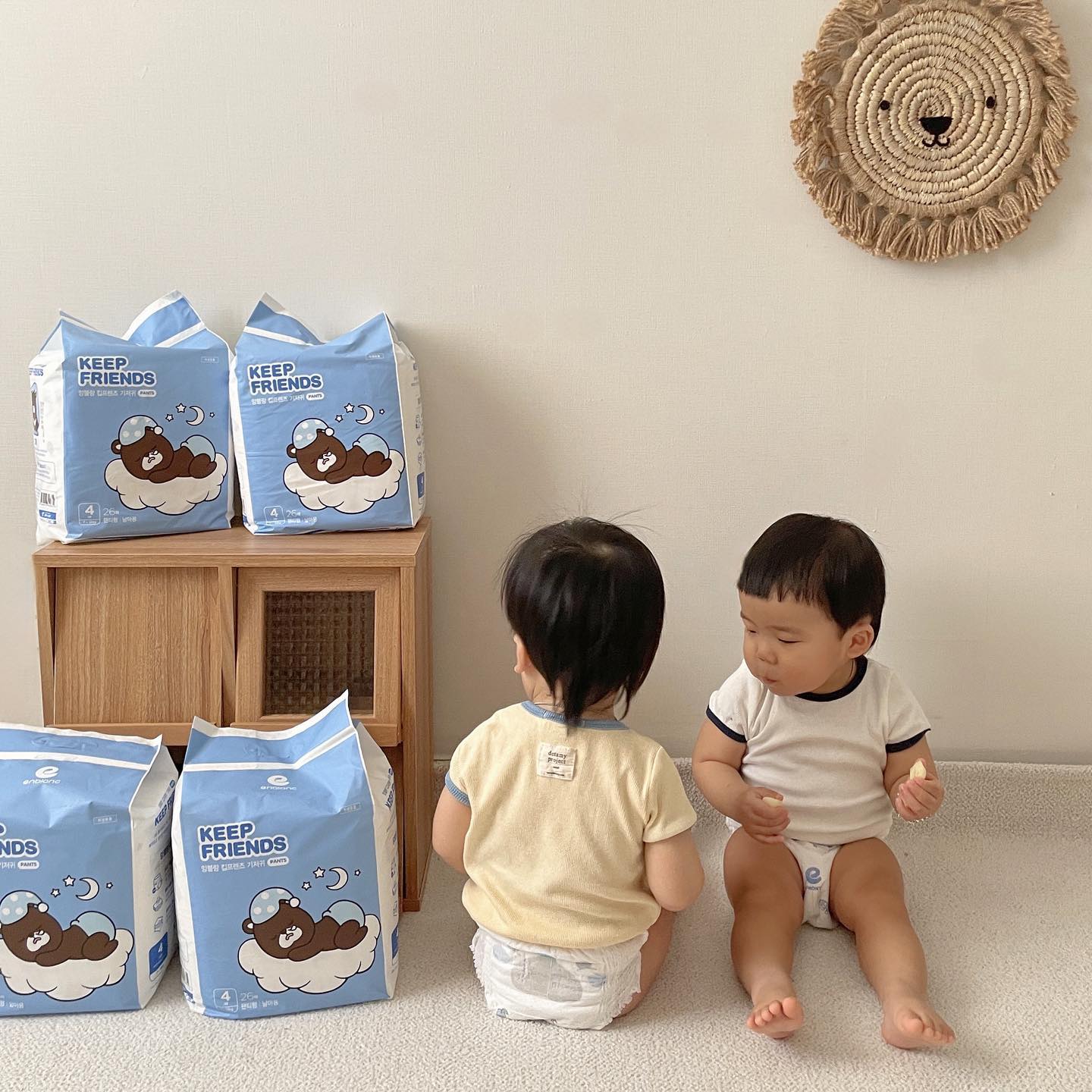 Combo 3 Bịch Tã Bỉm Quần Cao Cấp Hàn Quốc ENBLANC KEEP FRIENDS Siêu Khô Thoáng, Thấm Hút Nhanh Cho Bé Trai Size L (7-12kg) 26 Miếng