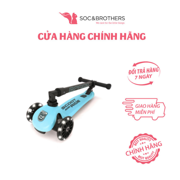 Xe scooter trẻ em Scoot and Ride Highwaykick 3 LED màu Blueberry