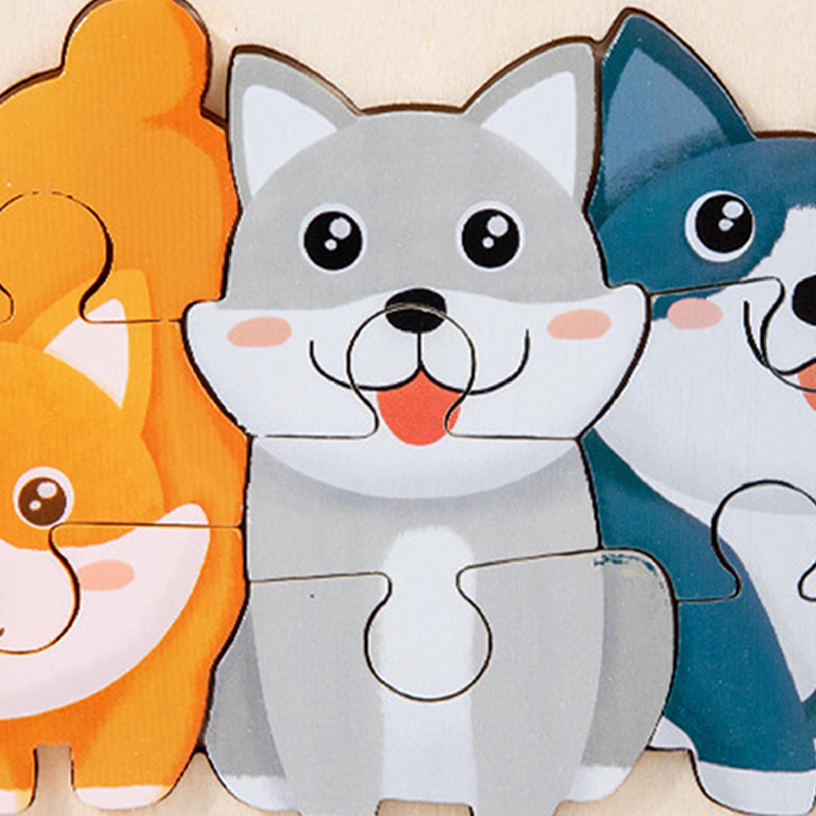 Animal Jigsaw Puzzles Educational Learning Toy Puzzle for Kids Children