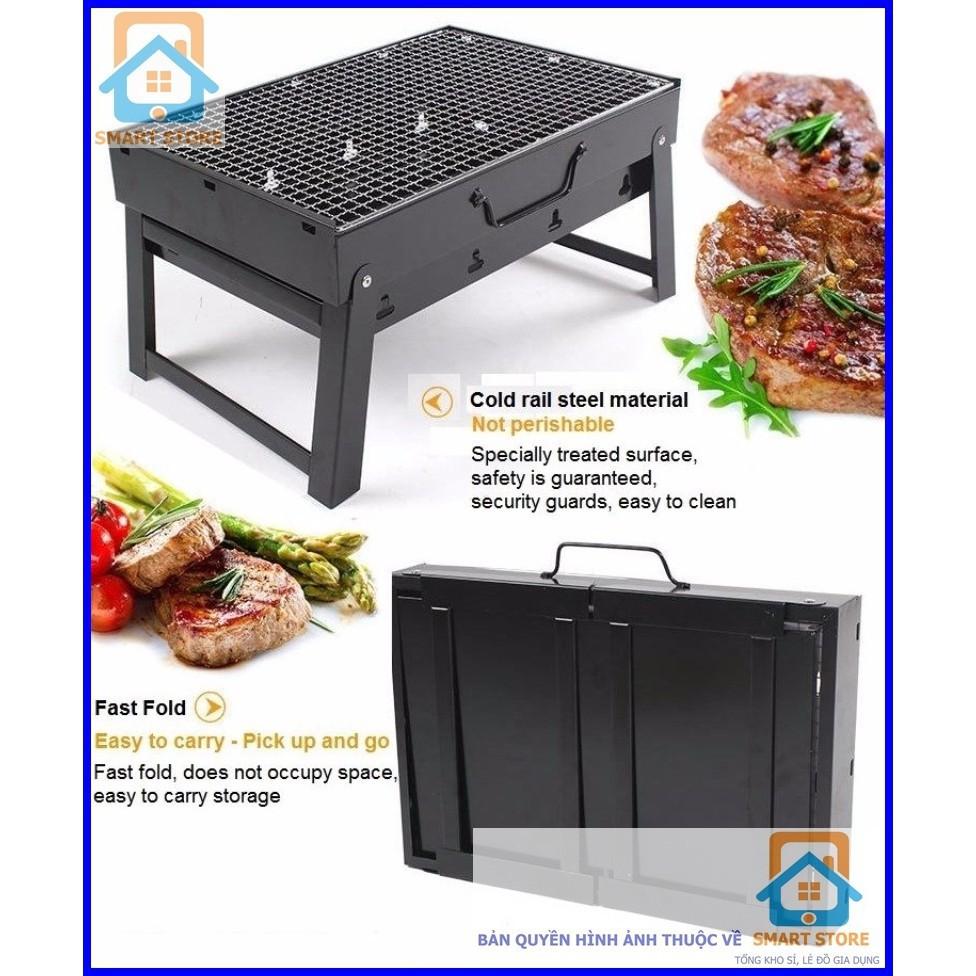 Combo Bếp nướng than hoa Vuông + 1Kg than sạch không khói + 1 hộp cồn thạch nhóm than Tbest
