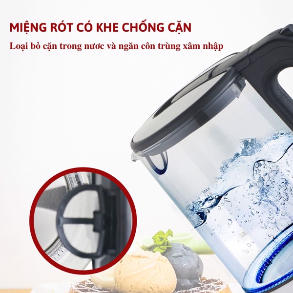 Ấm Đun Siêu Tốc MASUTO MS-CITIZEN Đun Cực Nhanh 2 Phút Sôi Công Nghệ Nhật Bản Dung Tích 1.8 Lít Công Suất 2200 W - Hàng Chính Hãng