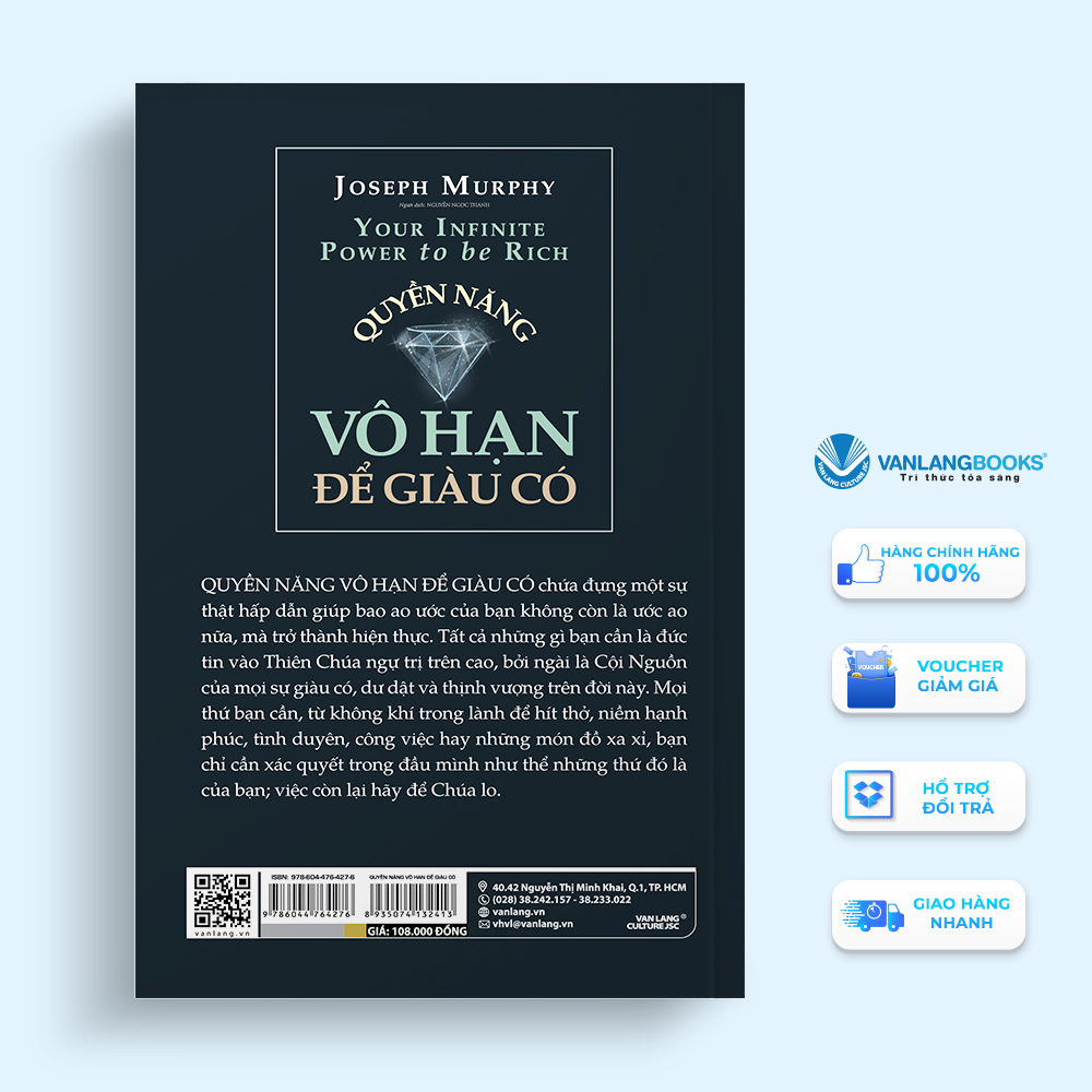 Quyền Năng Vô Hạn Để Giàu Có - Joseph Murphy - Vanlangbooks - Tái Bản 2023